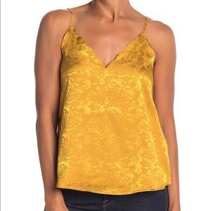 Socialite Gold Satin Tank Top